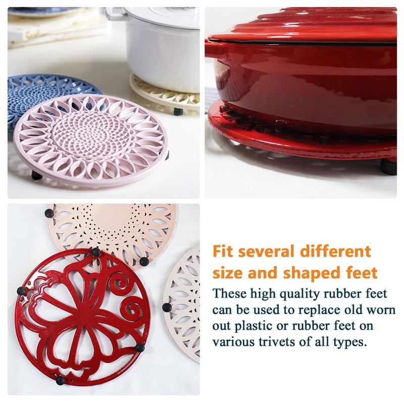 Beaquicy Upgraded Trivet Rubber Feet/Pegs (8 Pack) for Metal Trivets, Rubber Trivet Feet fit for Trivets, 90 Days Warranty by Beaquicy - Image 4